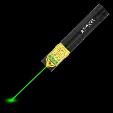 Grüner Laserpointer kompakt G2 Pro mit sichtbarem Laserstrahl im Dunkeln